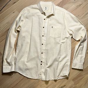 Hand Woven by Turtle Cotton Long Sleeve Slim Fit Men's Shirt Sz Large